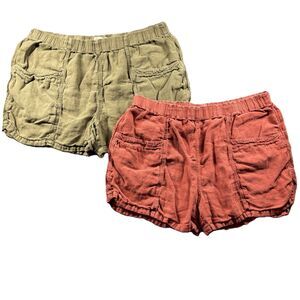 Faherty Women's Shorts in Olive and Rust